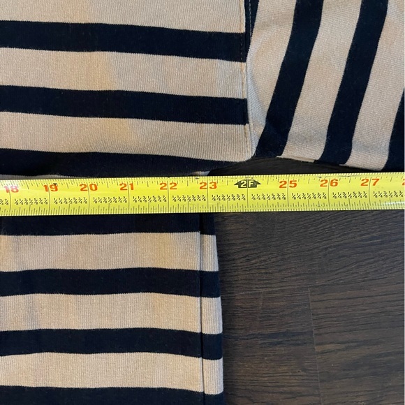 FAT‎ FACE Amari Tan Black Striped Tunic Pockets Pullover Crewneck Size 12 - Picture 14 of 14